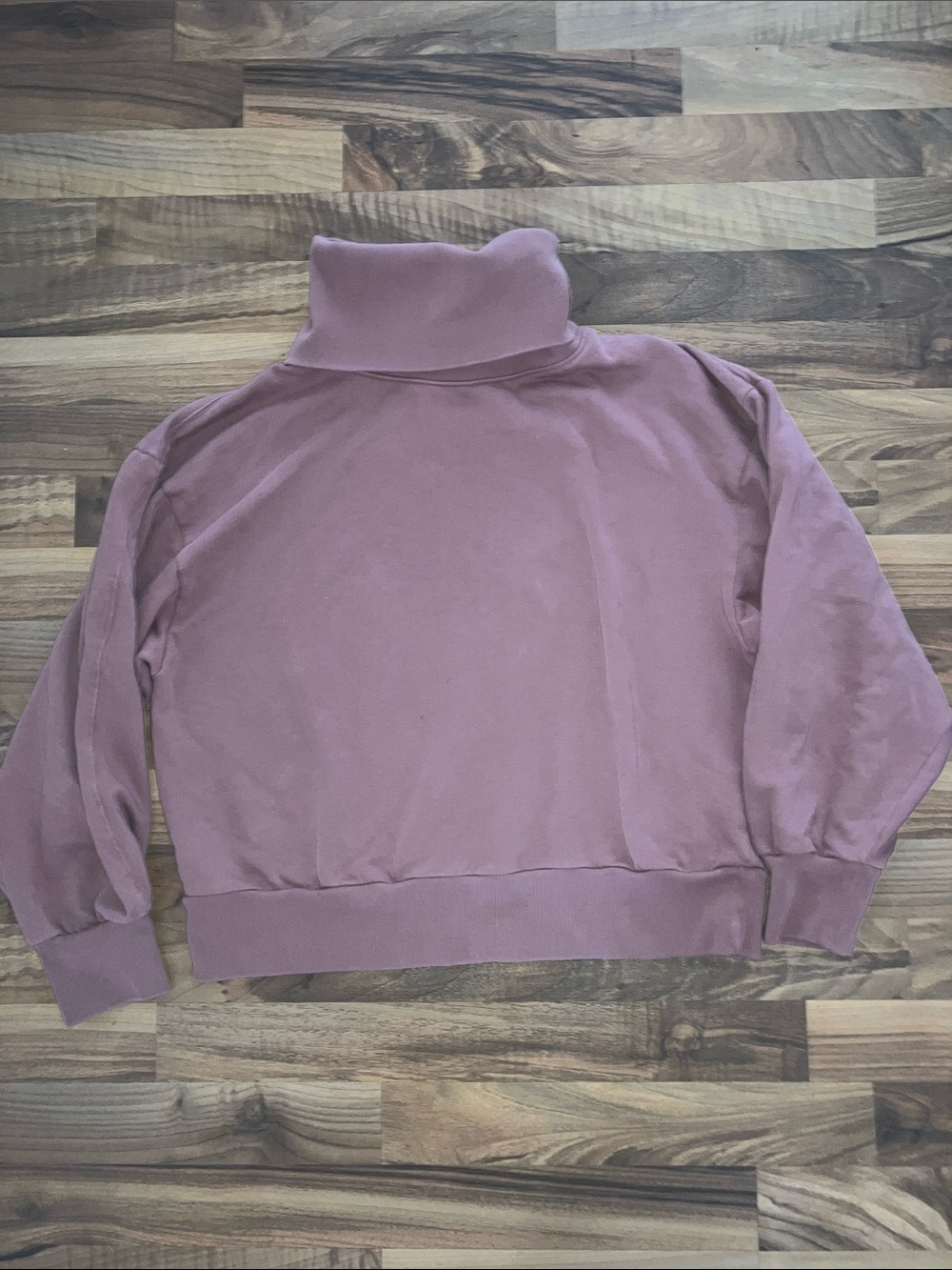 Gap Fig Mauve turtleneck thick cotton blend Top women’s Sz M